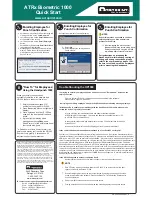 Preview for 2 page of Acroprint ATRx Biometric 1000 Quick Start Manual