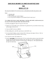 Acroprint CARD READ SENSOR Calibration Instructions предпросмотр