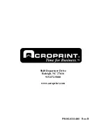 Предварительный просмотр 36 страницы Acroprint Data Collection Terminal DC7000 Hardware Manual