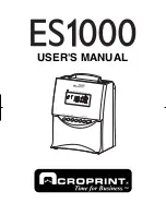 Acroprint ES1000 User Manual предпросмотр