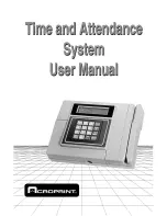 Acroprint Time and Attendance System Manual preview