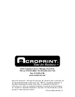 Предварительный просмотр 56 страницы Acroprint Time and Attendance System Manual