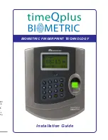 Предварительный просмотр 1 страницы Acroprint TimeQ+ Biometric Installation Manual