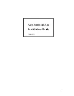 Acrosser Technology ACS-N0831FLUD Installation Manual preview