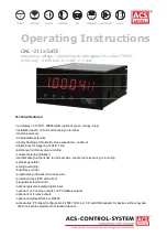 ACS contsys DAL-311 5 0S Series Operating Instructions Manual предпросмотр