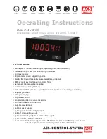 ACS contsys DAL-311x0x0S Operating Instructions Manual предпросмотр