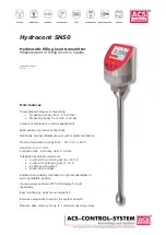 ACS contsys Hydrocont SN50 Technical Manual предпросмотр