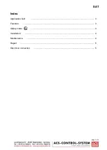 Предварительный просмотр 2 страницы ACS contsys SAT Technical Manual