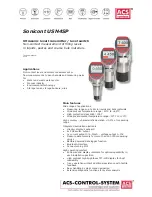 Preview for 1 page of ACS contsys Sonicont USN4SP Technical Manual