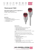 Предварительный просмотр 1 страницы ACS contsys Thermocont TS4S Manual