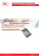 Предварительный просмотр 1 страницы ACS ACR120 Mounting Procedure