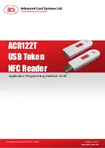 Предварительный просмотр 1 страницы ACS ACR122T Programming Manual