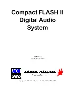 Preview for 1 page of ACS CFSound-II User Manual