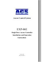 Preview for 1 page of ACS EXP-06E Installation And Operation Instructions Manual