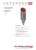 Предварительный просмотр 1 страницы ACS Fluxicont FP Manual