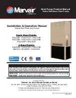 Preview for 1 page of ACS Marvair MAA1020H Installation & Operation Manual