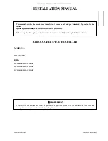 Preview for 8 page of Acson international 5ACV100CR Installation Manual