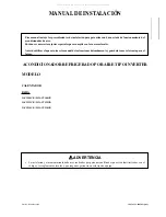 Preview for 48 page of Acson international 5ACV100CR Installation Manual