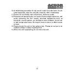 Предварительный просмотр 12 страницы Acson AAD13A Operation Manual