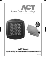 Preview for 1 page of ACT 5 PROX Operating And Installation Instructions