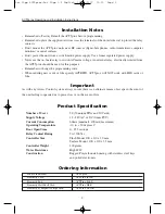 Preview for 2 page of ACT ACT5 PROX Operating And Installation Instructions