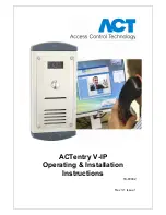 Preview for 1 page of ACT ACTENTRY V-IP Operating And Installtion Instructions