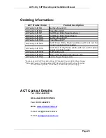 Preview for 30 page of ACT ACTENTRY V-IP Operating And Installtion Instructions