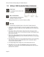 Предварительный просмотр 16 страницы ACT ACTpro 1500 Operating & Installation Instructions Manual