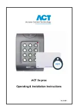 ACT ACTProx Duo-B Operating & Installation Instructions Manual preview