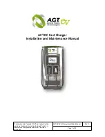 ACT EV pump Installation And Maintenance Manual предпросмотр