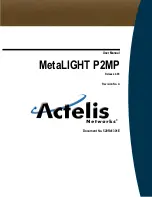 Actelis Networks MetaLIGHT P2MP User Manual preview