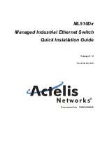 Actelis Networks ML510D Series Quick Installation Manual preview