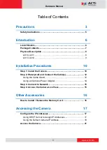 Preview for 2 page of ACTi A310 Hardware Manual