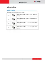 Предварительный просмотр 6 страницы ACTi A310 Hardware Manual