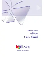 ACTi ACD-2100 User Manual предпросмотр