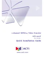 ACTi ACD-2100T Quick Installation Manual предпросмотр