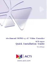 ACTi ACD-2400 Quick Installation Manual предпросмотр