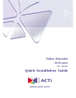 Предварительный просмотр 1 страницы ACTi ACD-3100 Quick Installation Manual