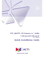 Preview for 1 page of ACTi CAM-5200S Quick Installation Manual