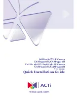 ACTi CAM-5300H Quick Installation Manual preview