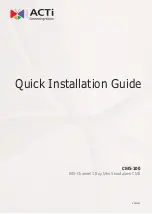 Предварительный просмотр 1 страницы ACTi CMS-100 Quick Installation Manual