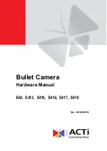 Preview for 1 page of ACTi E413 Hardware Manual