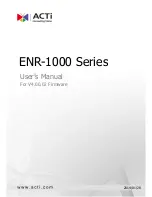 Предварительный просмотр 1 страницы ACTi ENR-1000 User Manual