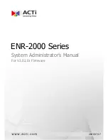 Предварительный просмотр 1 страницы ACTi ENR-2000 Series System Administrator Manual