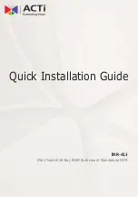 Preview for 1 page of ACTi INR-413 Quick Installation Manual