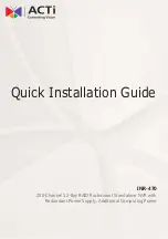 ACTi INR-470 Quick Installation Manual preview