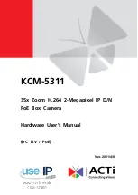 Preview for 1 page of ACTi KCM-5311 Hardware User Manual