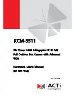 Предварительный просмотр 1 страницы ACTi KCM-5511 Hardware User Manual