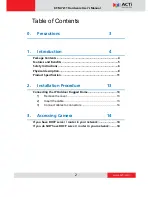 Предварительный просмотр 2 страницы ACTi KCM-7211 Hardware User Manual