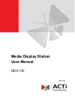 Preview for 1 page of ACTi MDS-100 User Manual